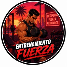 Ilustración de entrenamiento de fuerza